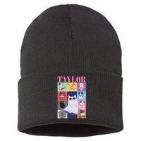 Taylor First Name I Love Taylor Girl Groovy 80s Sustainable Knit Beanie