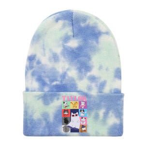 Taylor First Name I Love Taylor Girl Groovy 80s Tie Dye 12in Knit Beanie