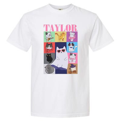 Taylor First Name I Love Taylor Girl Groovy 80s Garment-Dyed Heavyweight T-Shirt