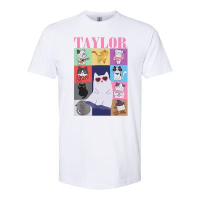 Taylor First Name I Love Taylor Girl Groovy 80s Softstyle CVC T-Shirt