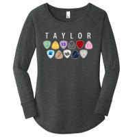 Taylor First Name I Love Taylor Girl Groovy 80S Women's Perfect Tri Tunic Long Sleeve Shirt