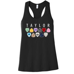 Taylor First Name I Love Taylor Girl Groovy 80S Women's Racerback Tank