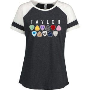 Taylor First Name I Love Taylor Girl Groovy 80S Enza Ladies Jersey Colorblock Tee