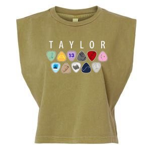 Taylor First Name I Love Taylor Girl Groovy 80S Garment-Dyed Women's Muscle Tee