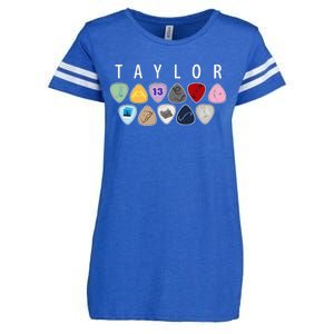 Taylor First Name I Love Taylor Girl Groovy 80S Enza Ladies Jersey Football T-Shirt