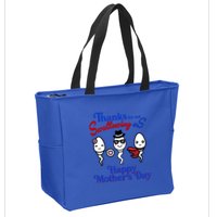Thanks For Not Swallowing Us Happy MotherS Day Funny Gift Zip Tote Bag
