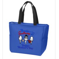 Thanks For Not Swallowing Us Happy MotherS Day Funny Gift Zip Tote Bag