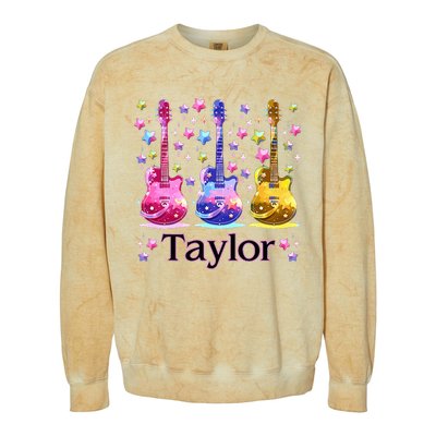 Taylor First Name Personalized Groovy 80S Colorblast Crewneck Sweatshirt