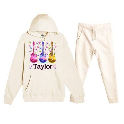 Taylor First Name Personalized Groovy 80S Premium Hooded Sweatsuit Set