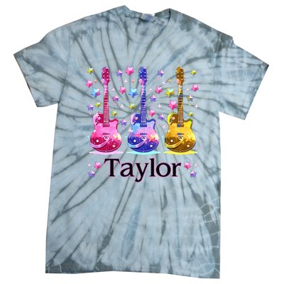 Taylor First Name Personalized Groovy 80S Tie-Dye T-Shirt