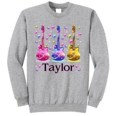 Taylor First Name Personalized Groovy 80S Tall Sweatshirt