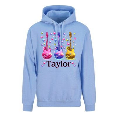 Taylor First Name Personalized Groovy 80S Unisex Surf Hoodie