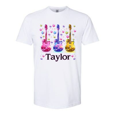 Taylor First Name Personalized Groovy 80S Softstyle CVC T-Shirt