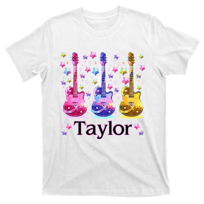 Taylor First Name Personalized Groovy 80S T-Shirt