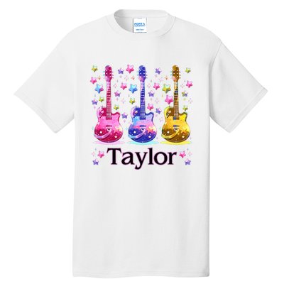 Taylor First Name Personalized Groovy 80S Tall T-Shirt