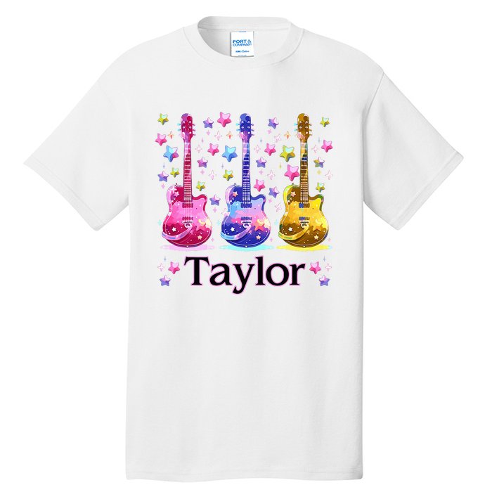 Taylor First Name Personalized Groovy 80S Tall T-Shirt