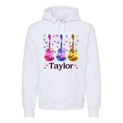 Taylor First Name Personalized Groovy 80S Premium Hoodie