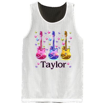 Taylor First Name Personalized Groovy 80S Mesh Reversible Basketball Jersey Tank