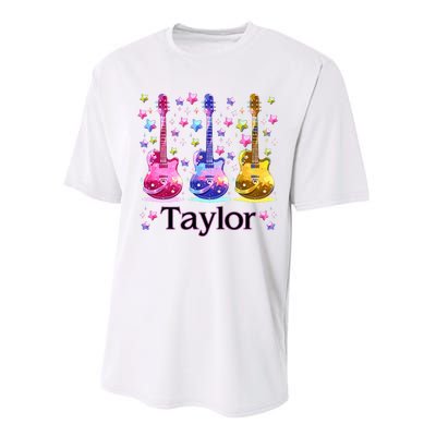 Taylor First Name Personalized Groovy 80S Performance Sprint T-Shirt