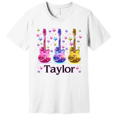 Taylor First Name Personalized Groovy 80S Premium T-Shirt