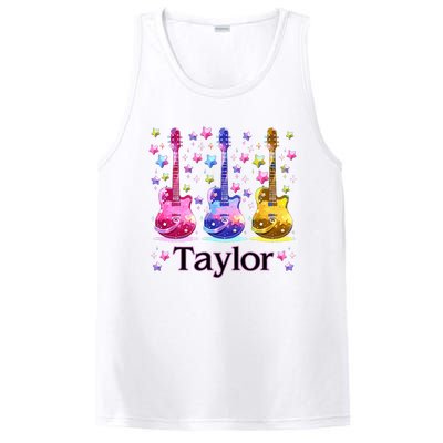 Taylor First Name Personalized Groovy 80S PosiCharge Competitor Tank