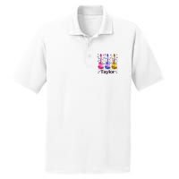 Taylor First Name Personalized Groovy 80S PosiCharge RacerMesh Polo