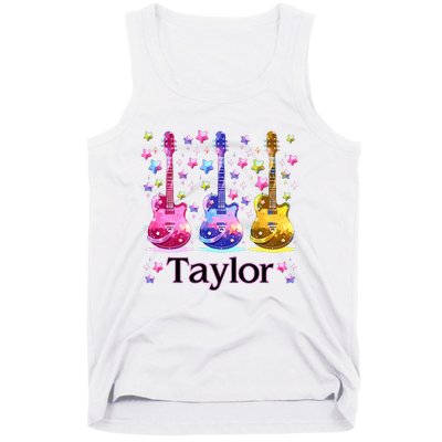 Taylor First Name Personalized Groovy 80S Tank Top