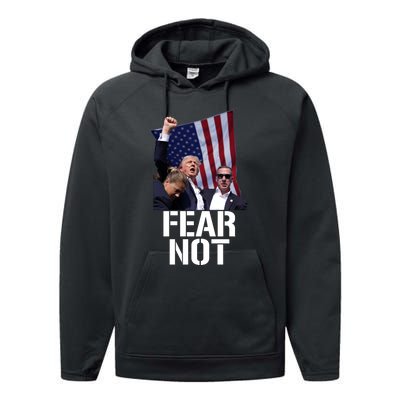 Trump Fear Not Trump Fist Trump 2024 Performance Fleece Hoodie