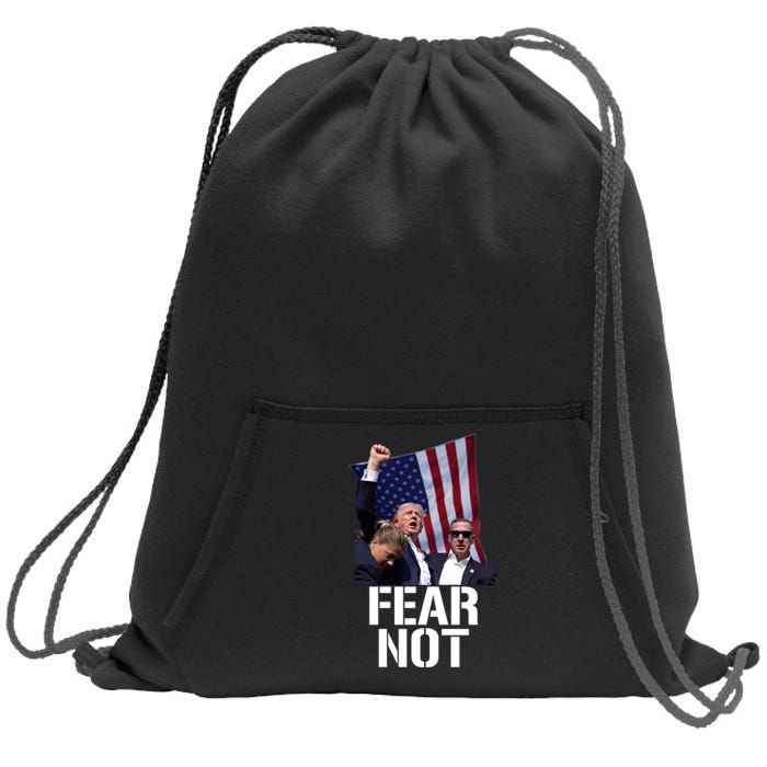 Trump Fear Not Trump Fist Trump 2024 Sweatshirt Cinch Pack Bag