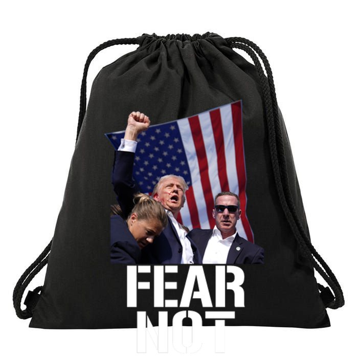 Trump Fear Not Trump Fist Trump 2024 Drawstring Bag