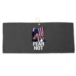 Trump Fear Not Trump Fist Trump 2024 Large Microfiber Waffle Golf Towel