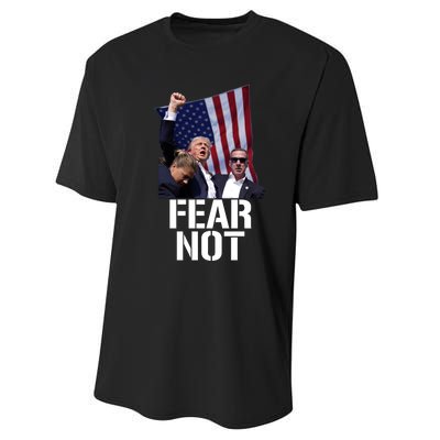 Trump Fear Not Trump Fist Trump 2024 Performance Sprint T-Shirt