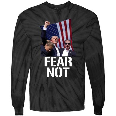 Trump Fear Not Trump Fist Trump 2024 Tie-Dye Long Sleeve Shirt