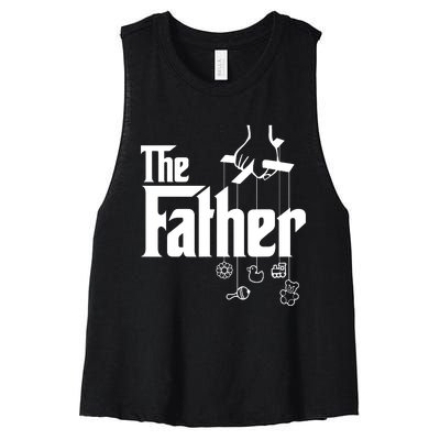 The Father New Daddy Expecting Baby Gift Women's Racerback Cropped Tank