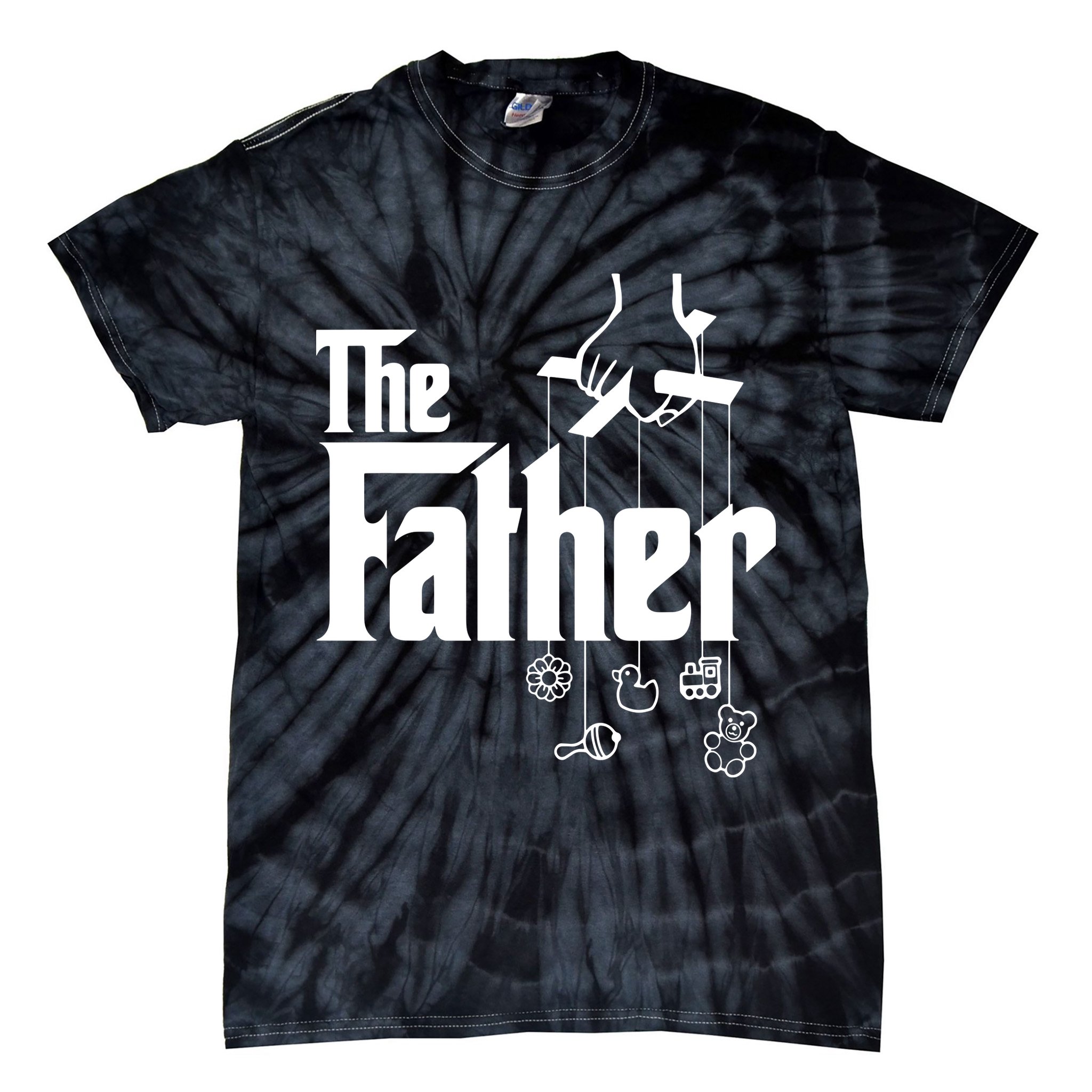 The Father New Daddy Expecting Baby Gift Tie-Dye T-Shirt