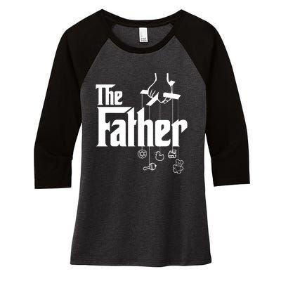 The Father New Daddy Expecting Baby Gift Women's Tri-Blend 3/4-Sleeve Raglan Shirt