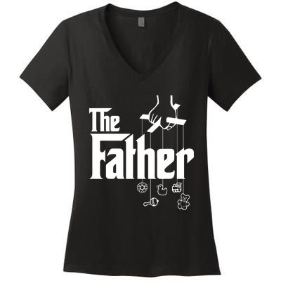 The Father New Daddy Expecting Baby Gift Women's V-Neck T-Shirt