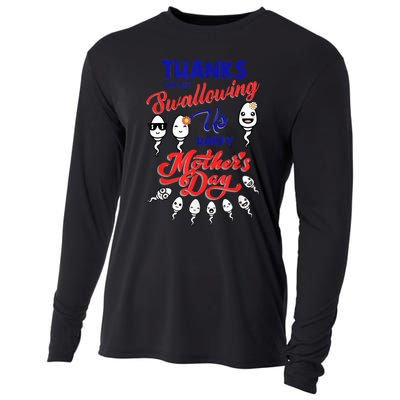 Thanks For Not Swallowing Us Sperm-Happy Mother's Day Cooling Performance Long Sleeve Crew