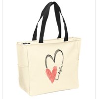 Taylor First Name I Love Taylor Girl With Heart Zip Tote Bag