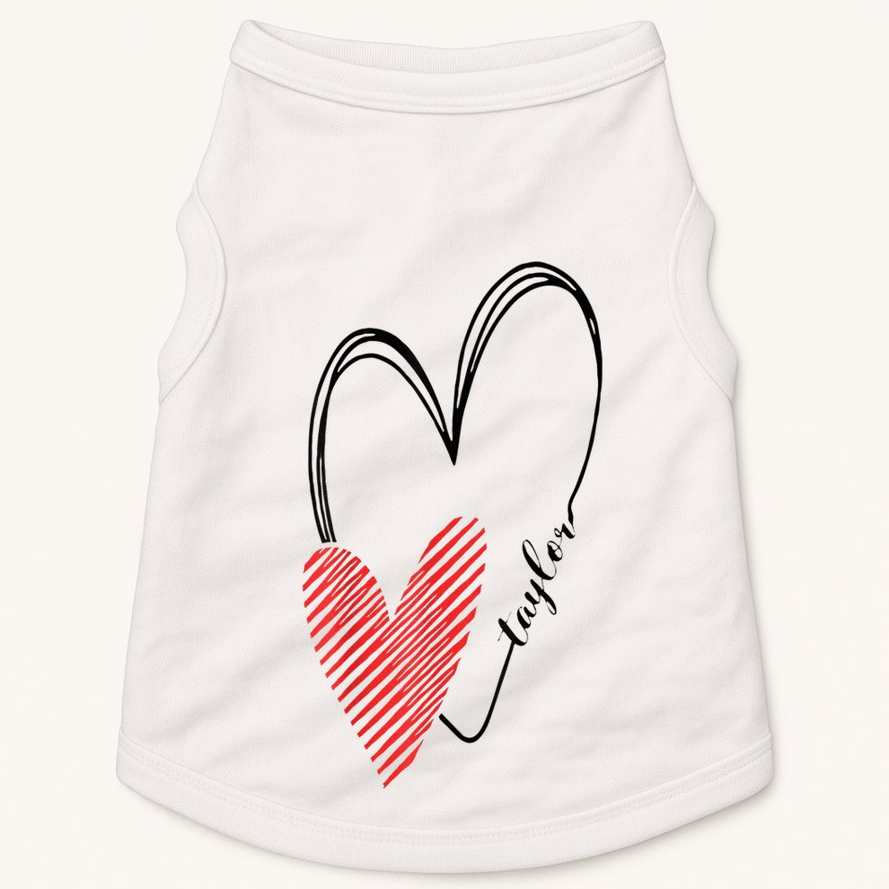 Taylor First Name I Love Taylor Girl With Heart Doggie Tank