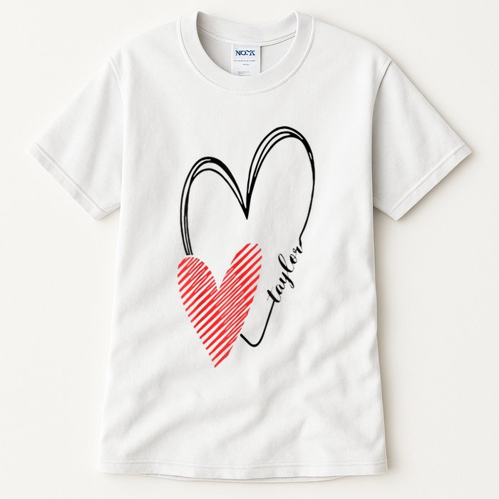 Taylor First Name I Love Taylor Girl With Heart Tall T-Shirt