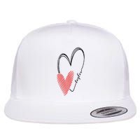 Taylor First Name I Love Taylor Girl With Heart Flat Bill Trucker Hat