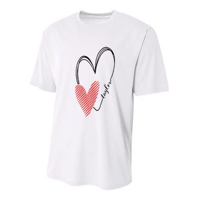 Taylor First Name I Love Taylor Girl With Heart Youth Performance Sprint T-Shirt