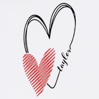 Taylor First Name I Love Taylor Girl With Heart Golf Towel