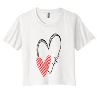 Taylor First Name I Love Taylor Girl With Heart Women's Crop Top Tee