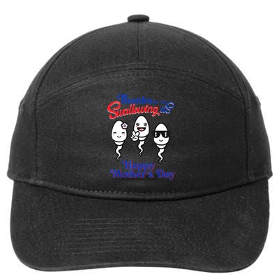Thanks For Not Swallowing Us Happy Mother's Day Father's Day 7-Panel Snapback Hat