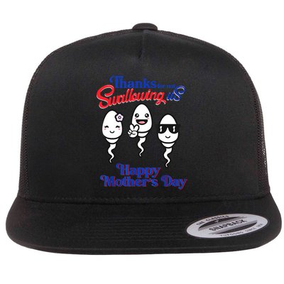 Thanks For Not Swallowing Us Happy Mother's Day Father's Day Flatbill Hat