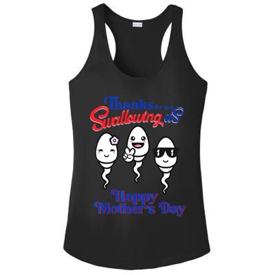 Thanks For Not Swallowing Us Happy Mother's Day Father's Day Ladies PosiCharge Competitor Racerback Tank