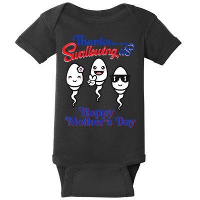 Thanks For Not Swallowing Us Happy Mother's Day Father's Day Baby Bodysuit