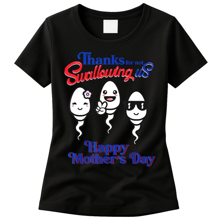 Thanks For Not Swallowing Us Happy Mother's Day Father's Day Womens T-Shirt